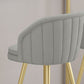 Contemporary Upholstered Counter Stool Rectangle Bar-height Bar Stool for Living Room
