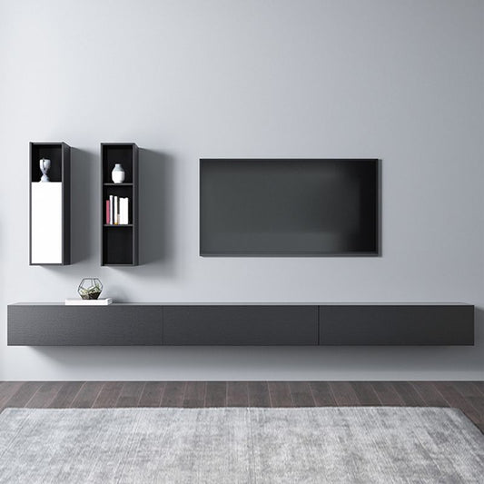 MODERNO MEDIA TV in legno Console TV montata a parete per soggiorno
