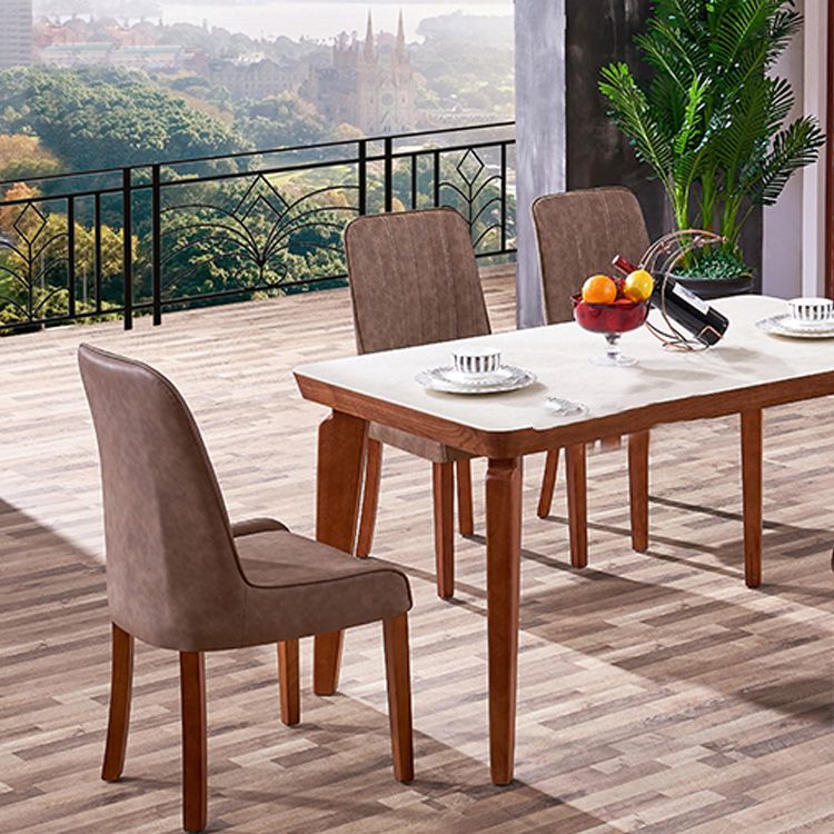 Minimalist Leather Dining Chairs Upholstered Armless Solid Back Chairs Clearhalo ' kitchen&dining_furn' 'Dining Chairs' 'Dining Tables & Seating' 'dining_chair' 'furn' 'furn_dining_chair' 'Furniture' 'furniture_dining_chair' 'Kitchen & Dining Furniture' 'kitchen' 1200x1200_1bce38e3-21b6-4099-ac85-bd0d902a2f84
