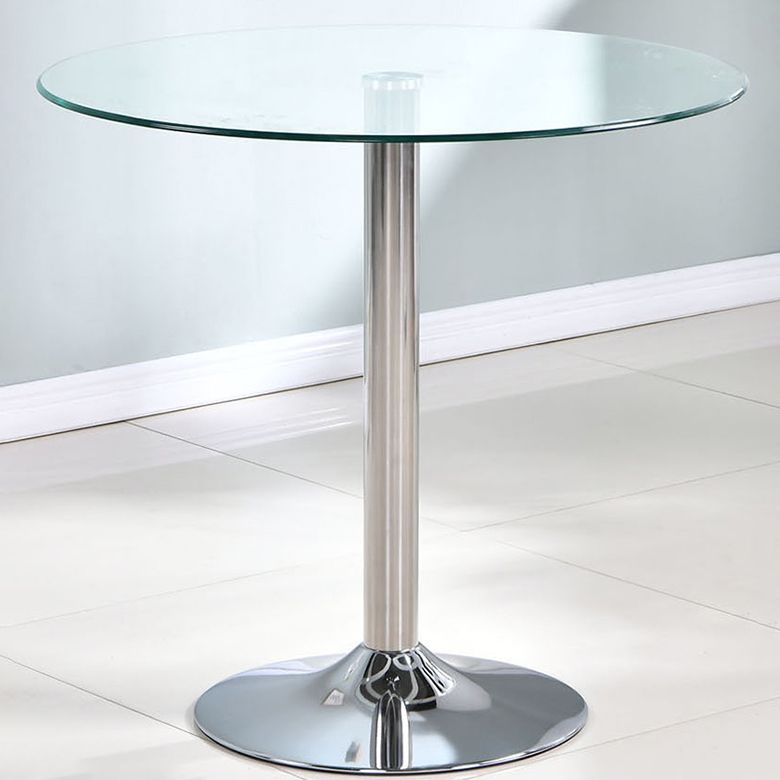 Round GlassTransparent Dining Table Simplicity Pedestal Table for Dining Room Clearhalo ' dining_table' 'Dining Tables & Seating' 'Dining Tables' 'furn' 'furn_dining_table' 'Furniture' 'furniture_dining_table' 'Kitchen & Dining Furniture' 'kitchen&dining_furn' 'kitchen' 'kitchen_dining_table' 1200x1200_1bce816f-8839-4f5d-a6e9-1e5e23b766bc