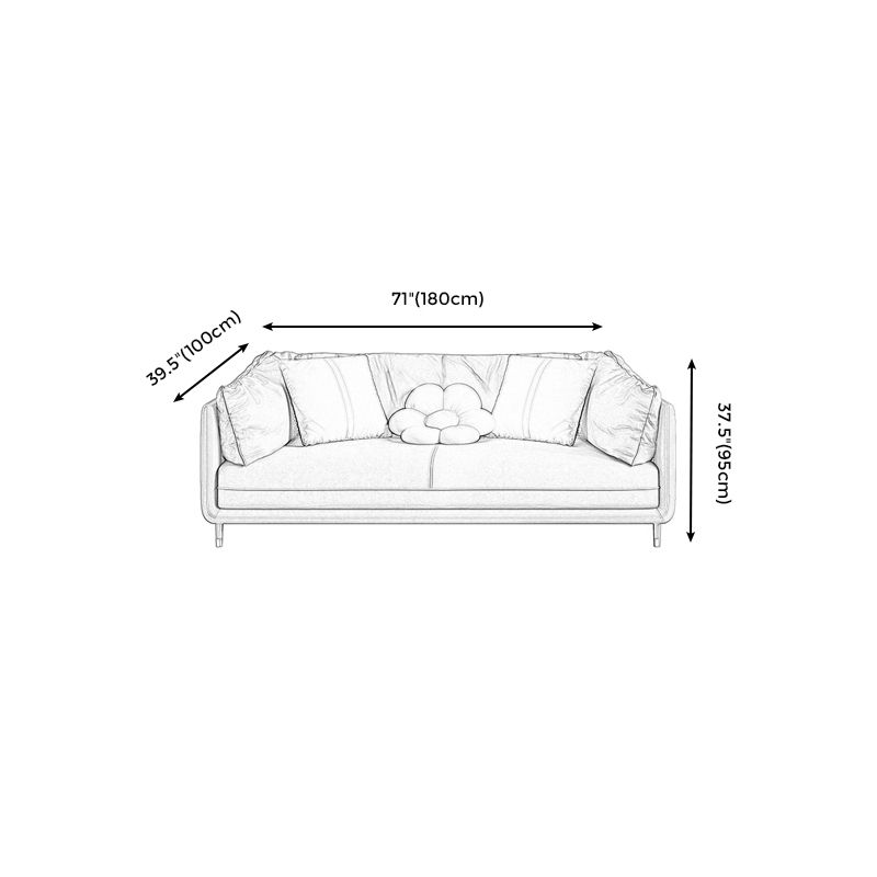 Contemporary Loose Back Standard Pillow Top Arm Faux Leather Seating Clearhalo 'furn' 'furn_sofas' 'Furniture' 'furniture_sofas' 'Living Room Furniture' 'Sofa' 'sofas' 1200x1200_1bcf97bc-cb49-4349-b467-f73a7b6c7b33