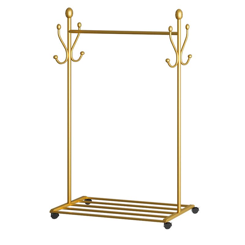 Glamellschichtbügel Metal 4 Haken frei stehende Kleiderregal mit Lagerregale