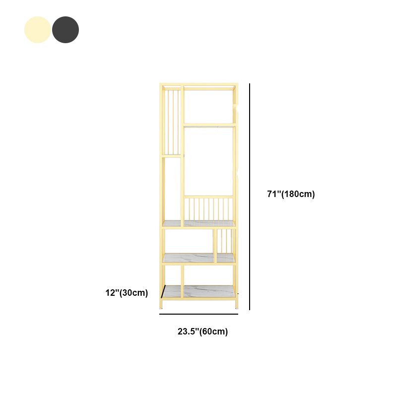 長方形の棚付きの棚の本棚5レベルを開く棚71 "