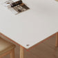 Set da pranzo rettangolare da 1/3/4/5 pezzi Tavolo da pranzo con piano in pietra sinterizzata con base in legno