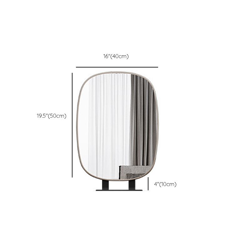 Tavolo da vanità a specchio e set di sgabelli da 25,59 "Scantina di vanità in pietra larga