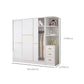 Contemporary White Wood Frame Wardrobe Freestanding Wardrobe with Soft Close Doors