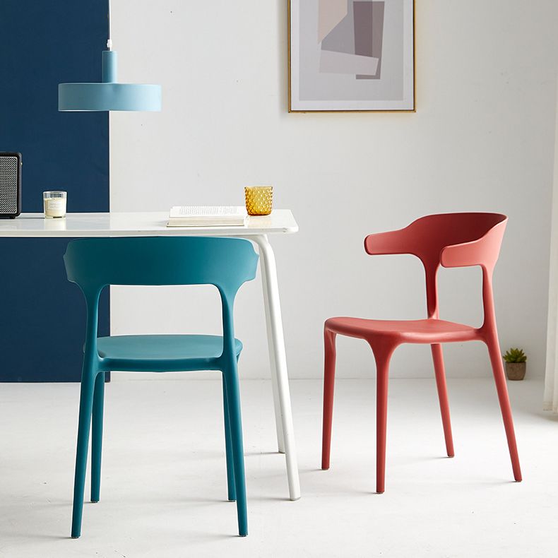 Contemporary Plastic Home Dining Side Chair Open Back Stacking Side Chair Clearhalo 'Dining Chairs' 'Dining Tables & Seating' 'dining_chair' 'furn' 'furn_dining_chair' 'Furniture' 'furniture_dining_chair' 'Kitchen & Dining Furniture' 1200x1200_1bd2b6d8-6fd3-4d64-aff9-7bb6942f92de