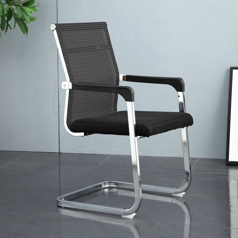 Modern Desk Chair Mesh Computer Chair Conference Chair No Wheels Clearhalo 'furn' 'furn_office_chair' 'Furniture' 'Office Chairs' 'Office Furniture' 'office_chair' 1200x1200_1bd31925-3e8d-498b-82c4-10fac7213789