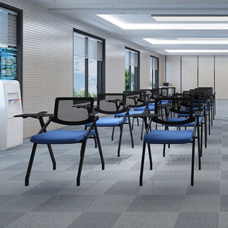 Sedia conferenza pieghevole moderna telaio nero e sedile con armi fisse