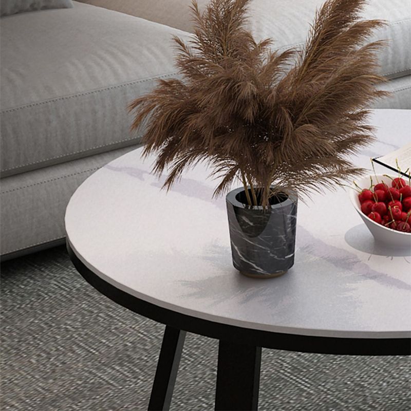 Round Slate Coffee Cocktail Table X-Base Coffee or End Table Clearhalo 'Coffee & Accent Tables' 'Coffee Tables' 'coffee_tables' 'furn' 'furn_coffee_tables' 'Furniture' 'Living Room Furniture' 1200x1200_1bd84796-63ed-43f0-bb3a-872462ca5268