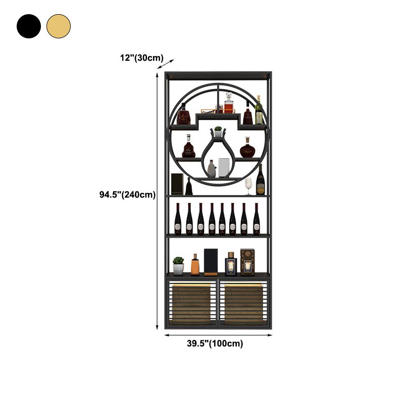 Glam Floor Wine Bottle Holder Metal Single Wine Rack in Gold/Black Clearhalo 'furn' 'furn_wine_racks' 'Furniture' 'Kitchen & Dining Furniture' 'Wine Racks' 'wine_racks' 1200x1200_1bd88912-e8e8-425c-a5d0-beff9ddd1181