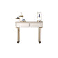 White/Grey Vanity Wood Makeup Dressing Table Stone Top Dresser