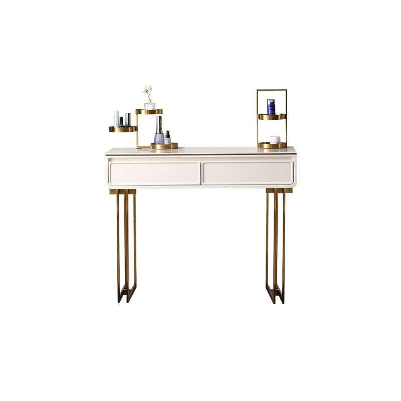 White/Grey Vanity Wood Makeup Dressing Table Stone Top Dresser