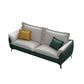 Modern 34.25" H Faux Leather Pillow Top Arm Sofa for Living Room