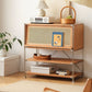 1 Door Storage Cabinet, Modern Rectangular Wooden Cabinet, 35.4"W x 16.9"L x 34.8"H Clearhalo 'Cabinets & Chests' 'cabinets_chests' 'furn' 'furn_cabinets_chests' 'Furniture' 'Living Room Furniture' 1200x1200_1bdad219-39f5-4ee0-947a-c692e824fe1b