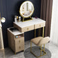 Glam Stone Vanity Table with 4 Storage Drawers 15.74" Wide Makeup Table Clearhalo 'Bedroom Furniture' 'furn' 'furn_makeup_vanities' 'Furniture' 'Makeup Vanities' 'makeup_vanities' 1200x1200_1bdb77b1-2226-4129-b3e4-5356f2580ed8