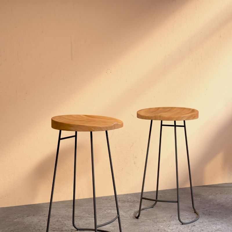 Modern Style Bar Chair Contoured Wooden Seat Sled Legs Barstool for Indoor Clearhalo 'Bar Furniture' 'Bar Stools' 'bar_stools' 'furn' 'furn_bar_stools' 'furniture_bar_stools' 'Kitchen & Dining Furniture' 'kitchen&dining_furn' 'kitchen' 'kitchen_furn' Furniture' 1200x1200_1bdc27b2-0aae-42e4-9191-e2cc7d837f39