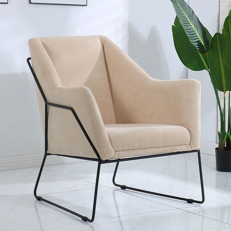 Linen Arm Chair 25.98" L x 25.98" W Sloped Arms Accent Armchair Clearhalo 'Accent Chairs' 'accent_chairs' 'Chairs & Seating' 'furn' 'furn_accent_chairs' 'Furniture' 'Living Room Furniture' 1200x1200_1bdc81f7-9574-4ed3-8fe2-d102e4f0a8b7