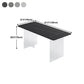 Modern Dining Table Rectangle Sintered Stone Table with Acrylic Base for Kitchen Clearhalo ' dining_table' 'Dining Tables & Seating' 'Dining Tables' 'furn' 'furn_dining_table' 'Furniture' 'furniture_dining_table' 'Kitchen & Dining Furniture' 'kitchen&dining_furn' 'kitchen' 'kitchen_dining_table' 1200x1200_1bdcc714-ba4b-457f-90d5-5e7901fc28b9