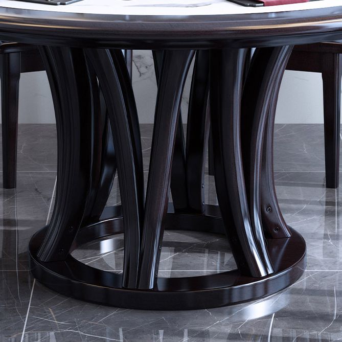 Round Dining Table with Wooden Pedestal Tradition Dinette Table for Home Clearhalo 'Dining Tables & Seating' 'Dining Tables' 'dining_table' 'furn' 'furn_dining_table' 'Furniture' 'Kitchen & Dining Furniture' 1200x1200_1bdf012b-5216-4cd6-a30e-7b142ba13c5e