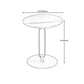 Round Marble Top End Table Metal Pedestal Sofa Side End Table for Living Room