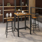 Industrial Wood Indoor Pub Bar Table Black Iron Bar Dining Table with 4-Prong Pedestal Clearhalo 'Bar Furniture' 'Bar Tables' 'bar_tables' 'furn' 'furn_bar_tables' 'Furniture' 'furniture_bar_tables' 'Kitchen & Dining Furniture' 1200x1200_1be03481-c089-46ef-970a-6724ded3d36f