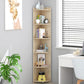 Closed Wooden Bookshelf Modern Home Living Room Multi-layer Corner Bookcase