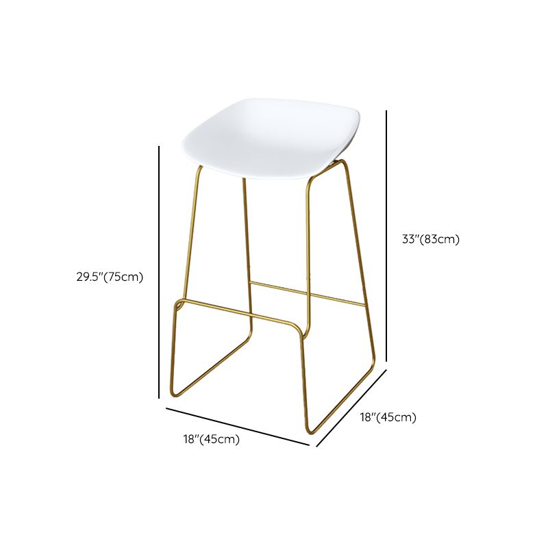 Sgabelli da pranzo in metallo sgabelli da bar scandinavo senza braccio con poggiapiedi