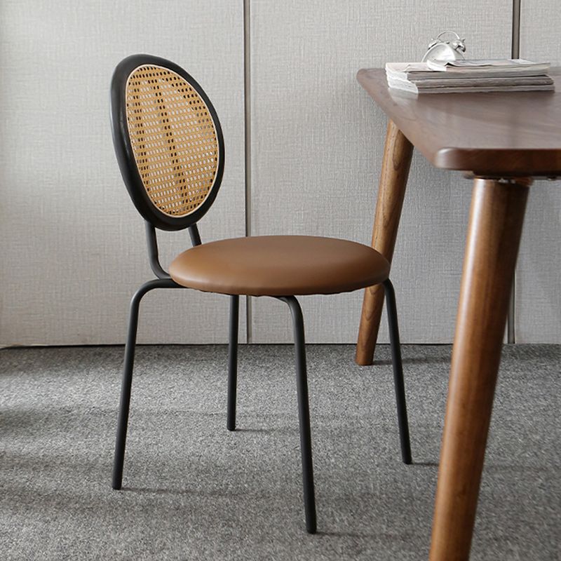 Contemporary Dining Side Chair PU Leather Stacking Side Chair Clearhalo 'Dining Chairs' 'Dining Tables & Seating' 'dining_chair' 'furn' 'furn_dining_chair' 'Furniture' 'Kitchen & Dining Furniture' 1200x1200_1be25488-dede-43ec-a868-e1a46bc856b7