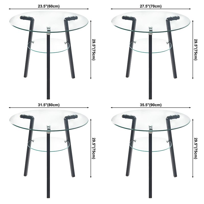 Round 3 Legs Modern Dining Table Transparent Fixed Table of Clear Glass Clearhalo ' dining_table' 'Dining Tables & Seating' 'Dining Tables' 'furn' 'furn_dining_table' 'Furniture' 'furniture_dining_table' 'Kitchen & Dining Furniture' 'kitchen&dining_furn' 'kitchen' 'kitchen_dining_table' 1200x1200_1be44aee-3259-4f79-b30a-c1140690b441