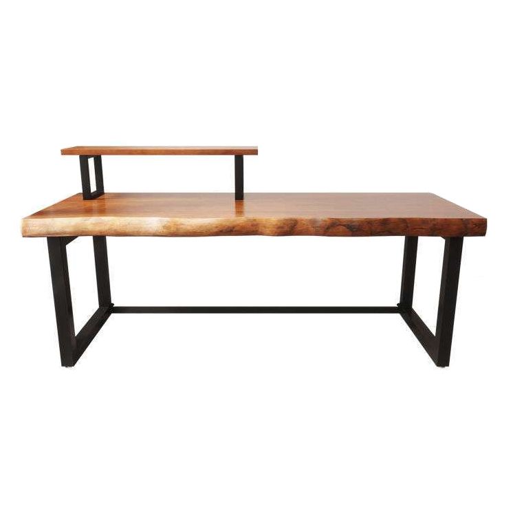 Brown Writing Desk Solid Wood Freeform Shape Home or Office Desk Clearhalo 'furn' 'furn_office_desk' 'Furniture' 'furniture_office_desk' 'Office Desks' 'Office Furniture' 'office_desk' 1200x1200_1be6af18-5f99-42cf-a063-2f392f9d39ad