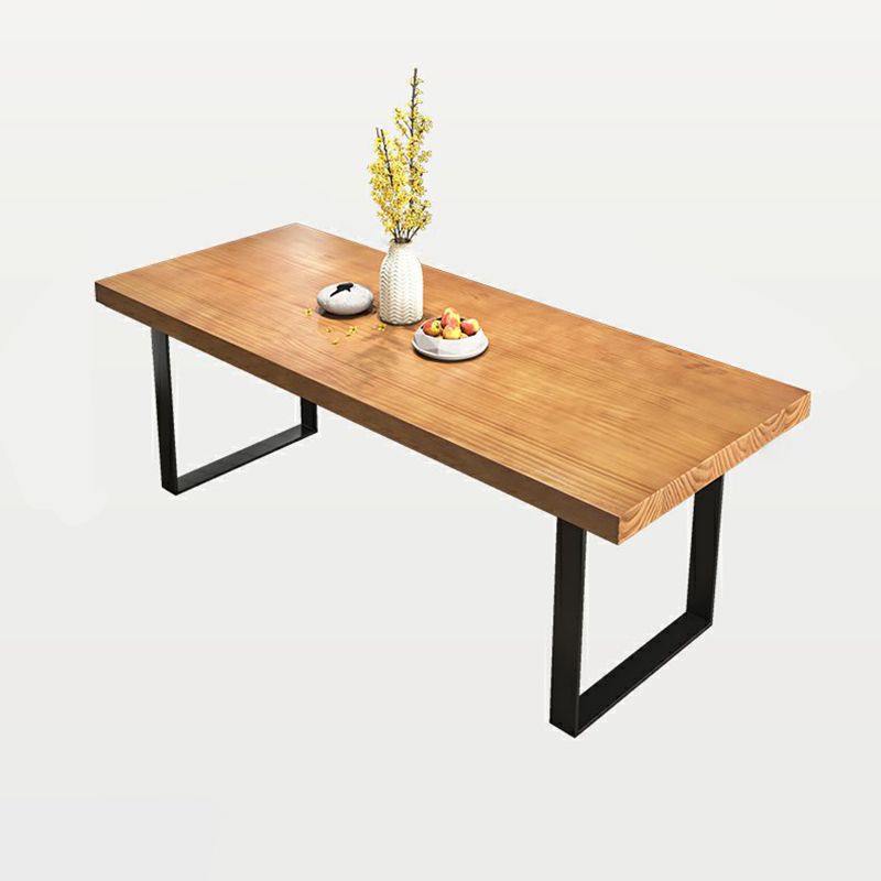 Industrial Dining Table Set 1/3/4/5/7 Pieces Solid Wood Top Table with Cow Horn Chairs Clearhalo 'Dining Room Sets' 'Dining Tables & Seating' 'dining_room_set' 'furn' 'furn_dining_room_set' 'Furniture' 'Kitchen & Dining Furniture' 1200x1200_1be73162-a87b-45ef-ae50-5e6929cc9109