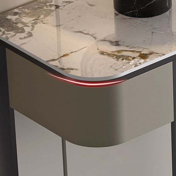 Stone Half Moon Console Table Glam 33.46-inch Tall Accent Table Clearhalo 'Console Tables' 'console_tables' 'Entry & Mudroom Furniture' 'furn' 'furn_console_tables' 'Furniture' 1200x1200_1be75993-0154-4312-bf85-716f8475ccf2