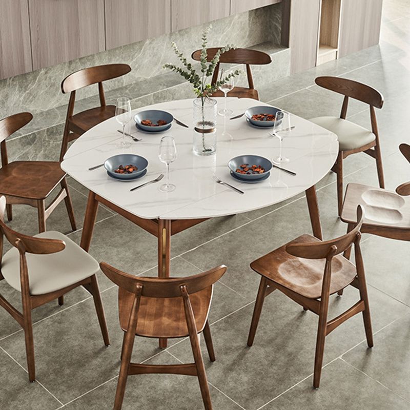 Modern Dining Round Table Sintered Stone Table with 4 Legs for Home Clearhalo 'Dining Tables & Seating' 'Dining Tables' 'dining_table' 'furn' 'furn_dining_table' 'Furniture' 'Kitchen & Dining Furniture' 1200x1200_1be76ea9-186f-4fa5-8259-9753e7c4bca0