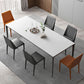 Sintered Stone Industrial Style Table 4 Legs Base Rectangle Dining Table for Home Clearhalo ' dining_table' 'Dining Tables & Seating' 'Dining Tables' 'furn' 'furn_dining_table' 'Furniture' 'furniture_dining_table' 'Kitchen & Dining Furniture' 'kitchen&dining_furn' 'kitchen' 'kitchen_dining_table' 1200x1200_1be81647-e0cb-451b-bf4e-79482207a176