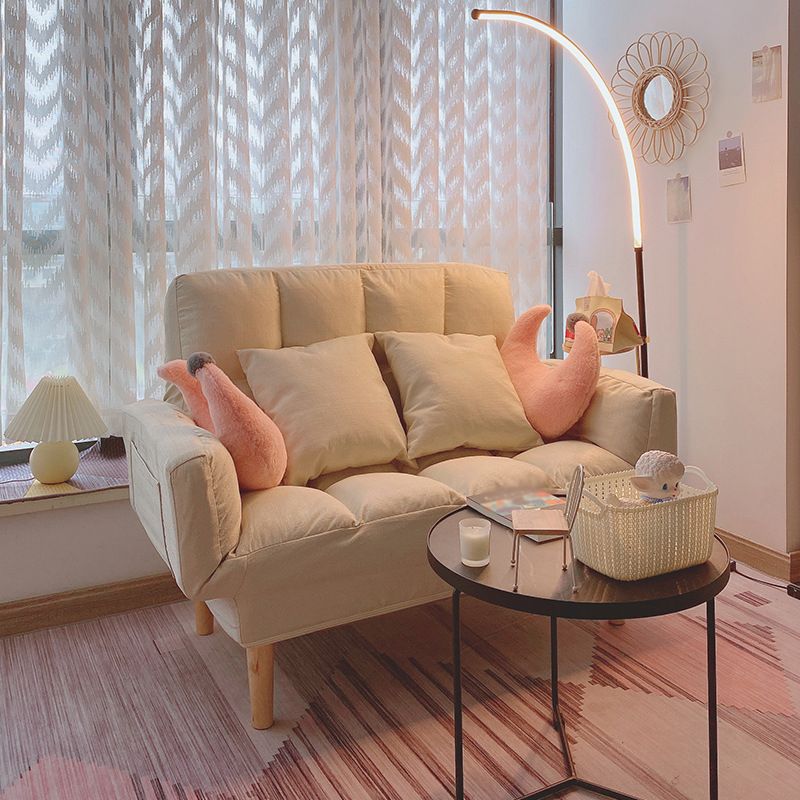 コンテンポラリーコンバーチブルソファカウチスクエアアームビスケットバックソファベッド