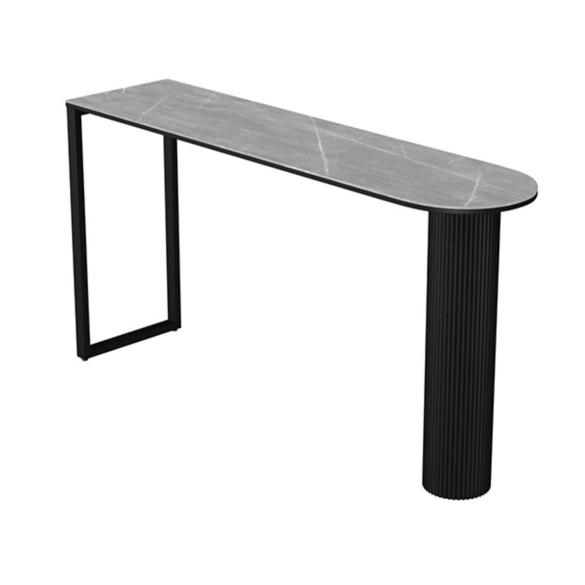 Glam Stone Pub Bar Table Indoor Iron Double Pedestal Bar Dining Table Clearhalo 'Bar Furniture' 'Bar Tables' 'bar_tables' 'furn' 'furn_bar_tables' 'Furniture' 'furniture_bar_tables' 'Kitchen & Dining Furniture' 'kitchen&dining_furn' 'kitchen' 1200x1200_1bea8ba1-f14f-4512-87c8-85ee7f20b385