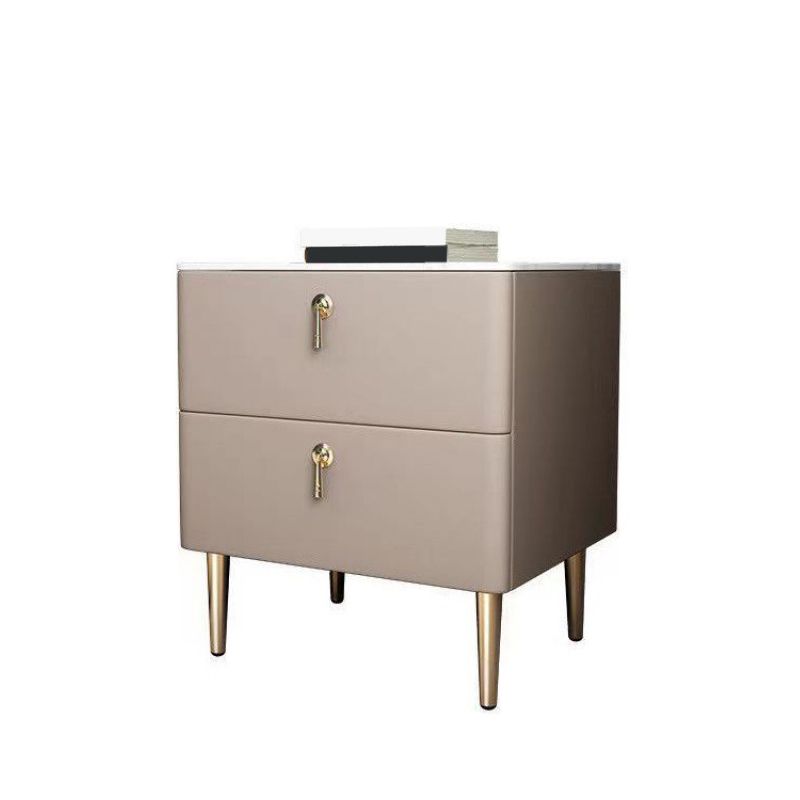2 - Drawers Glam Bedside Cabinet Antique Finish Accent Table Nightstand Clearhalo 'Bedroom Furniture' 'furn' 'furn_night_stand' 'Furniture' 'night_stand' 'Nightstands' 1200x1200_1bec2b2e-09c2-4cc8-ad24-3e616623f6fc