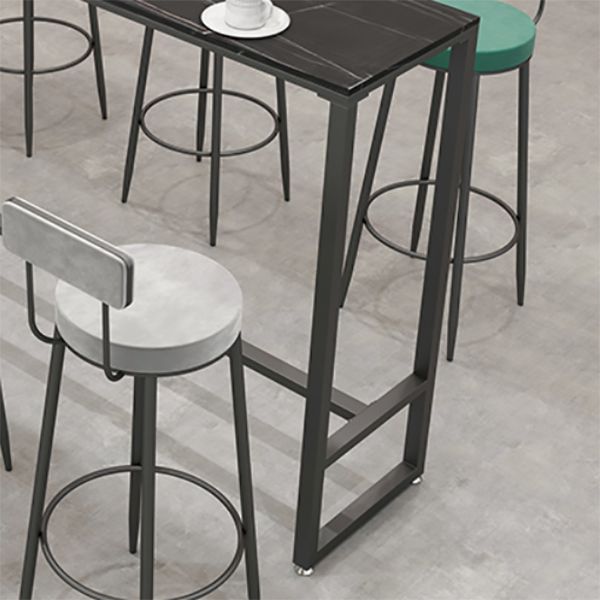 Industrial Style Rectangle Bar Table Stone Fixed Bar Dining Table Clearhalo 'Bar Furniture' 'Bar Tables' 'bar_tables' 'furn' 'furn_bar_tables' 'Furniture' 'Kitchen & Dining Furniture' 1200x1200_1bec3959-782e-4e36-b343-572bb65d2582