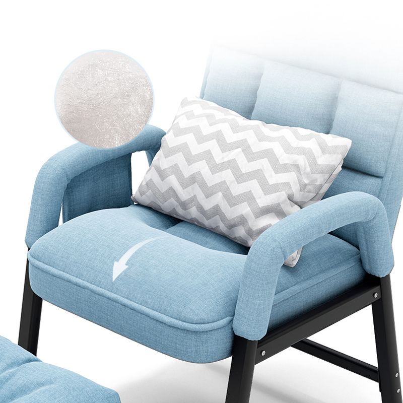 Metal Single Ergonimic Recliner with Pillow Adjustable Solid Color Clearhalo 'Chairs & Seating' 'furn' 'furn_recliners' 'Furniture' 'Living Room Furniture' 'Recliners' 1200x1200_1bed1884-fe6b-4f66-a54f-666d403da21c