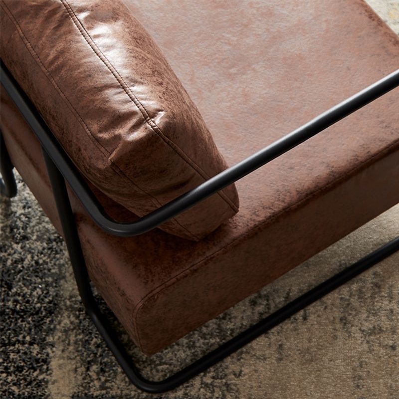 Contemporary Arms Included with Pillow Round Arms Accent Armchair