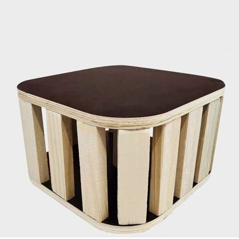 Mid-Century Modern Pouf Ottoman Faux Leather Upholstered Rectangle Ottoman with Chair Legs Clearhalo 'furn' 'furn_ottomans_poufs' 'Furniture' 'Living Room Furniture' 'Ottomans & Poufs' 'ottomans_poufs' 1200x1200_1bef1f38-e319-4f83-b5e4-94ff7deccfbf