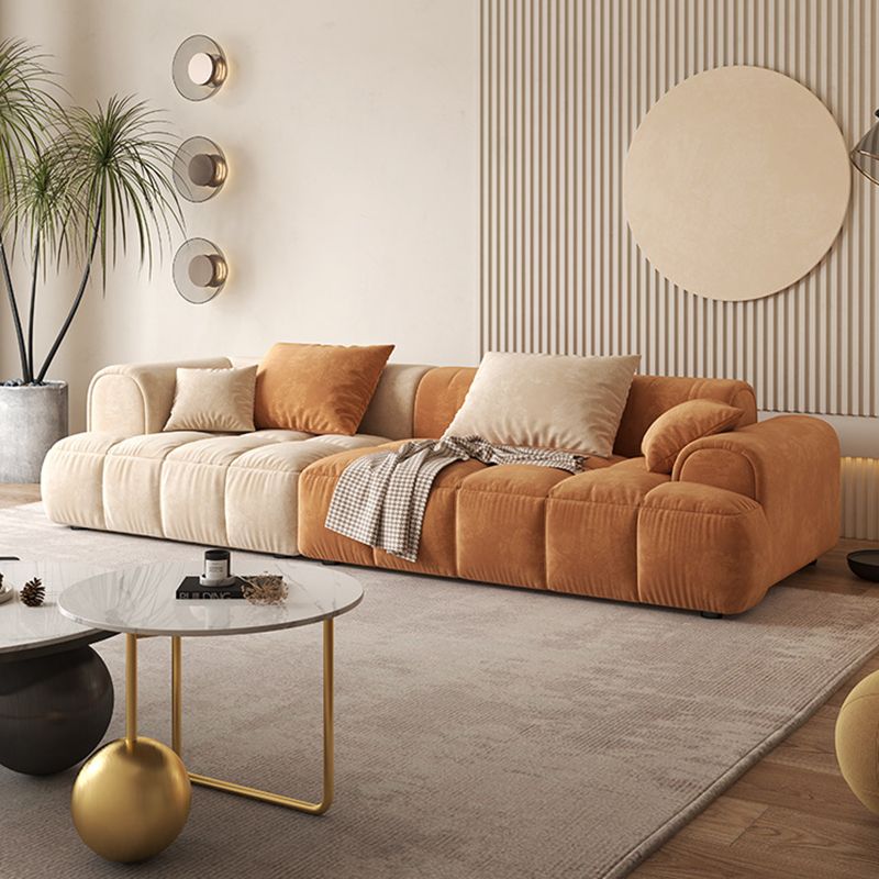 Contemporary Recessed Arm Standard Sofa Cushions Seating for Apartment