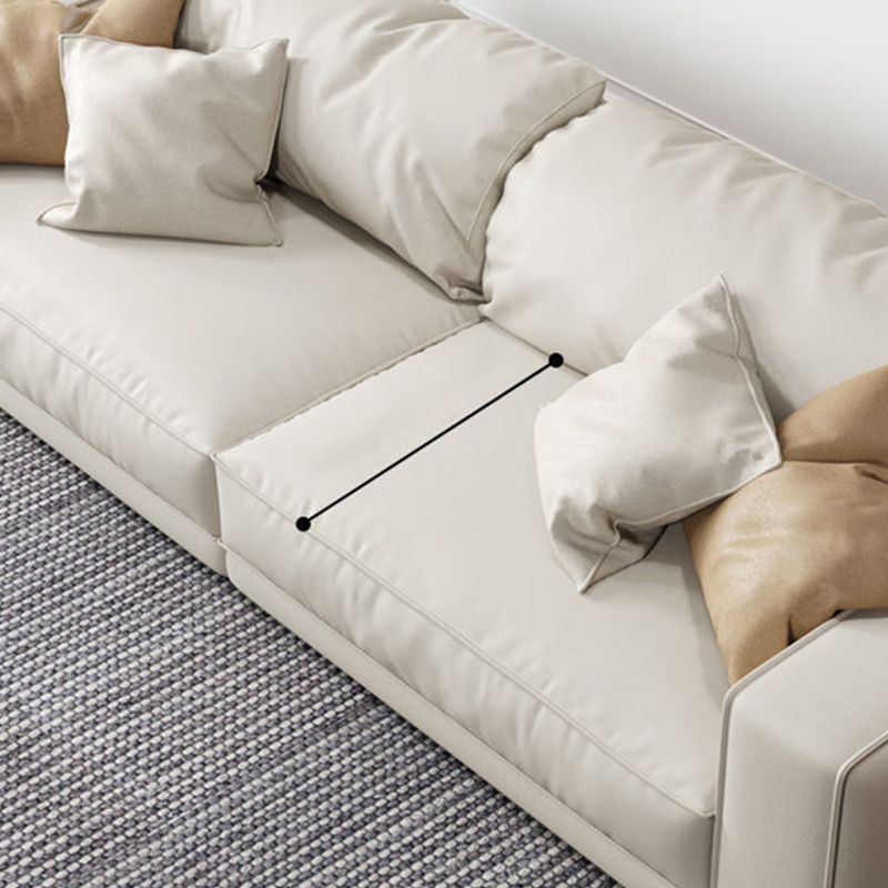 Glam Style Sectional Latex Upholstery Filled Faux Leather White/grey/black/orange Sofa Clearhalo 'furn' 'furn_sectionals' 'Furniture' 'furniture_sectionals' 'Living Room Furniture' 'Sectionals' 1200x1200_1befb3bd-76ea-4552-a0d9-0c236b82c094