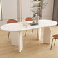 Massief houten eettafel Witte moderne eettafel voor eetkamer