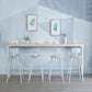 Indoor Wood Counter Wine Table Rectangle Natural and White Bar Height Pub Table Clearhalo 'Bar Furniture' 'Bar Tables' 'bar_tables' 'furn' 'furn_bar_tables' 'Furniture' 'Kitchen & Dining Furniture' 1200x1200_1bf59f67-4272-4017-82e4-b44a0013df40