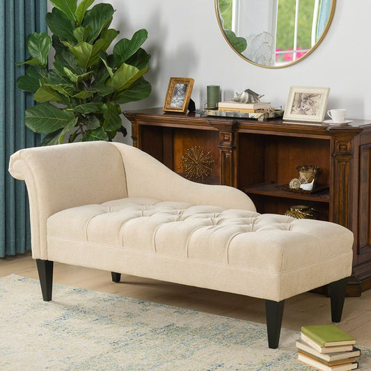 Modern Style Chaise Polyester Blend Chaise Lounge with Rolled Arms Clearhalo 'Chairs & Seating' 'Chaise Lounge' 'chaise_lounge' 'furn' 'furn_chaise_lounge' 'Furniture' 'Living Room Furniture' 1200x1200_1bf64b72-c1a2-4706-b246-37b1f9f3d689