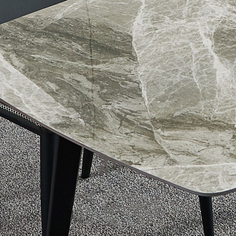 Ensemble de table à manger gris brillant 1/4/5/7 Pièces Dinette Contemporary Set pour la cuisine