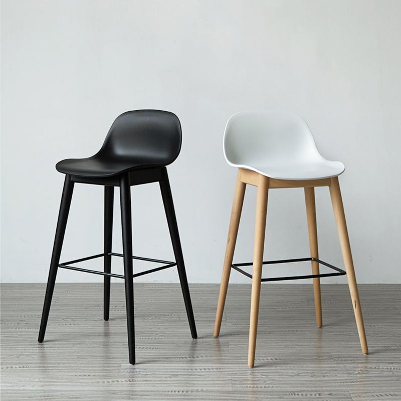 Scandinavian Wood Counter Stools Plastic Low Back Bar Stools with Footrest Clearhalo 'Bar Furniture' 'Bar Stools' 'bar_stools' 'furn' 'furn_bar_stools' 'furniture_bar_stools' 'Kitchen & Dining Furniture' 'kitchen&dining_furn' 'kitchen' 'kitchen_furn' Furniture' 1200x1200_1bf7bd94-655b-47b5-ad24-8d5d3aa86ce6
