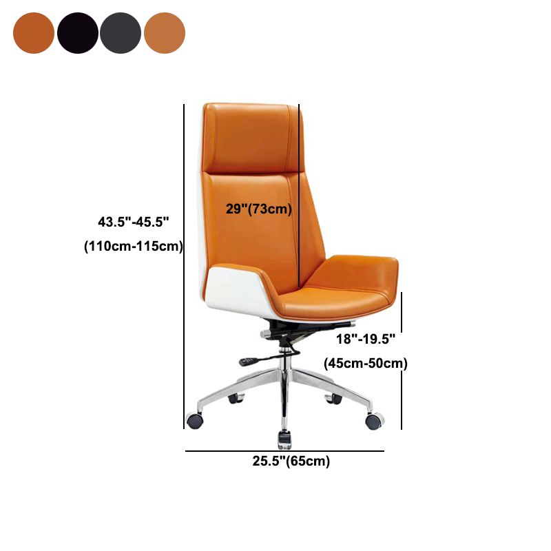 Ergonomische faux lederen bureau stoel thuiskantoor zwenkwarmeloze stoel